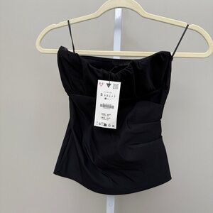 Zara Black Strapless Top